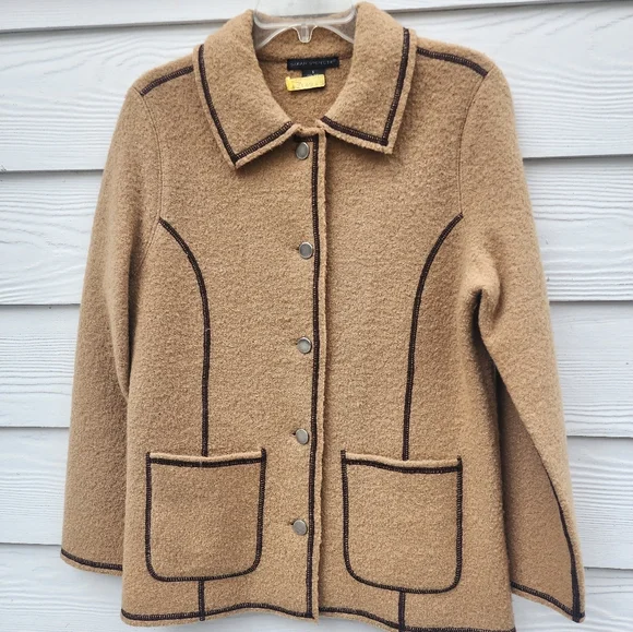 S Tan Boiled Wool Jacket - Picture 7 of 15